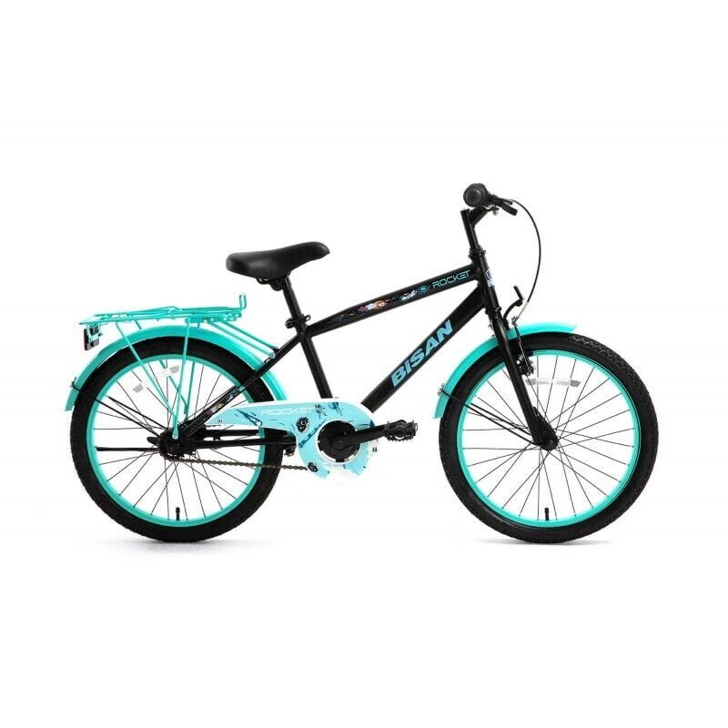 BİSAN ROCKET 20 JANT AKSESUARLI KONTRA FREN ÇOCUK BİSİKLETİ MAT SİYAH YEŞİL