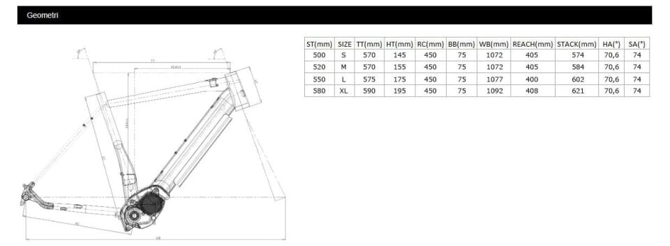 CARRARO GRAVEL GE 8.0 28 JANT 55 CM (L) KADRO 11 VİTES GRX SET E8000 SHİMANO MOTOR ÜNİTESİ 55 CM