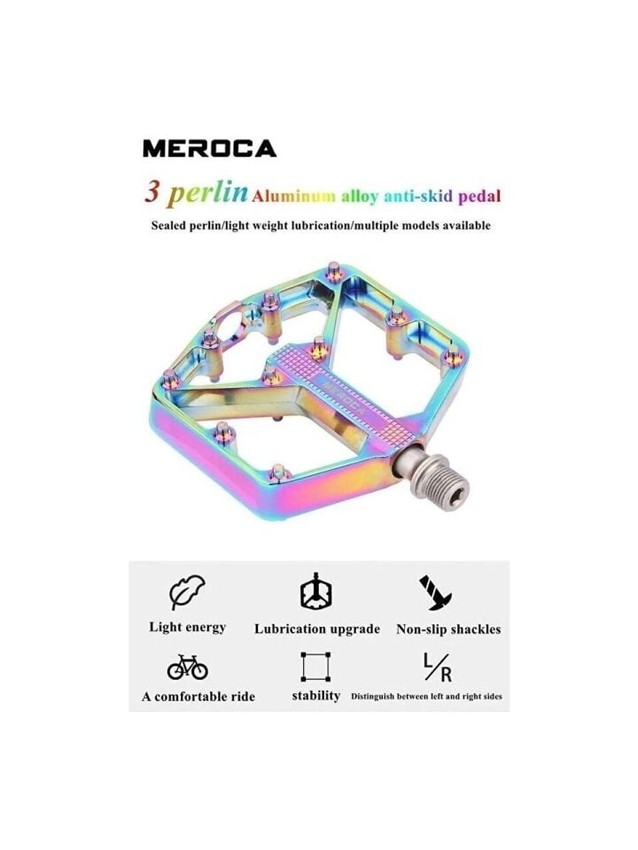 Meroca Alüminyum Rulmanlı Çivili Çok Renkli Rainbow Pedal