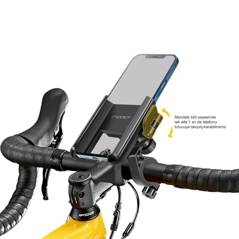 İmpact Qr Mandallı Direksiyon Montajlı Telefon Tutacağı