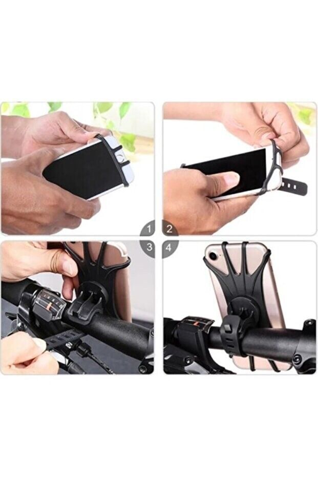 Silikon Esnek Bisiklet Telefon Tutucu