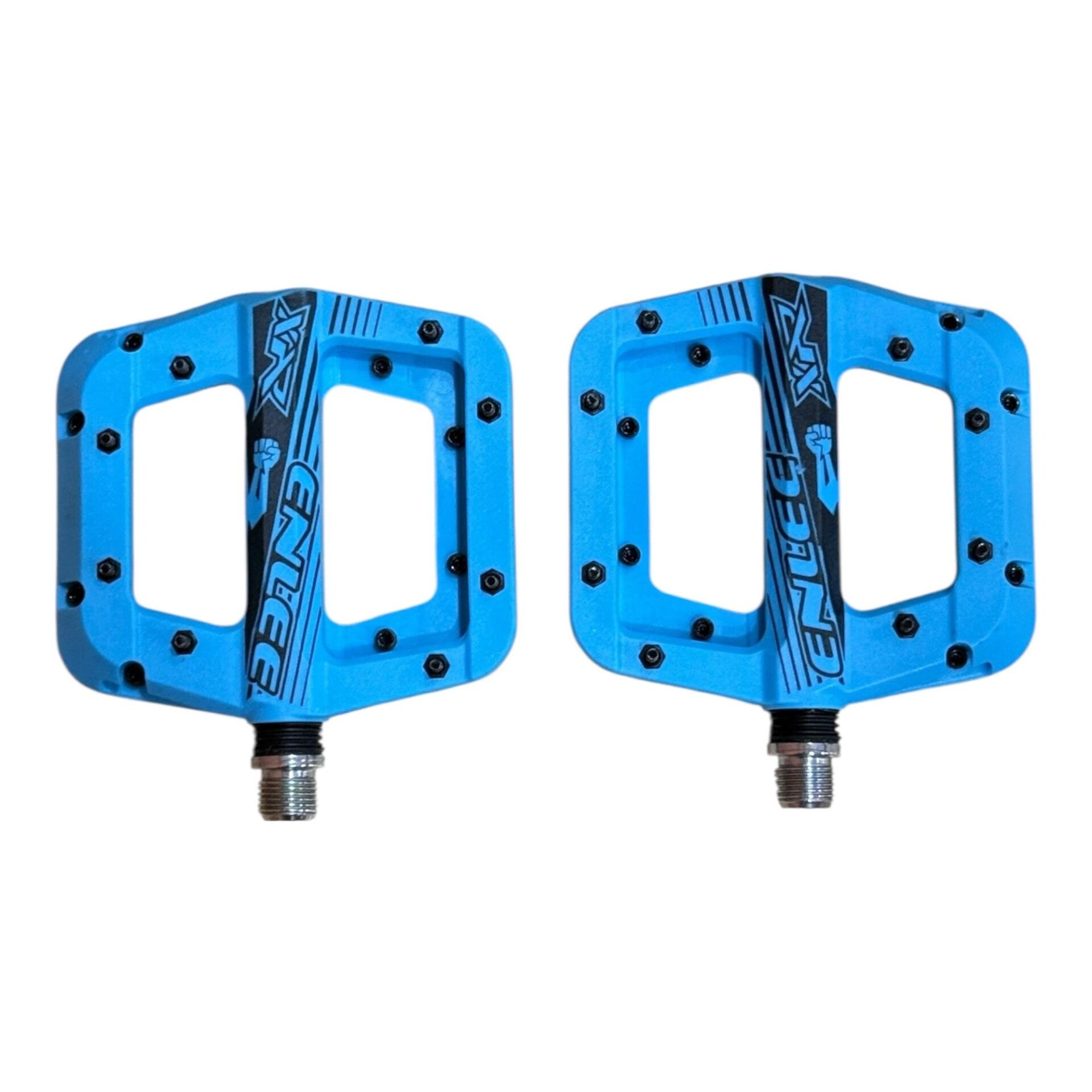 ENLEE Rulmanlı Çivili Platform Bisiklet Pedalı Mavi MTB Pedal