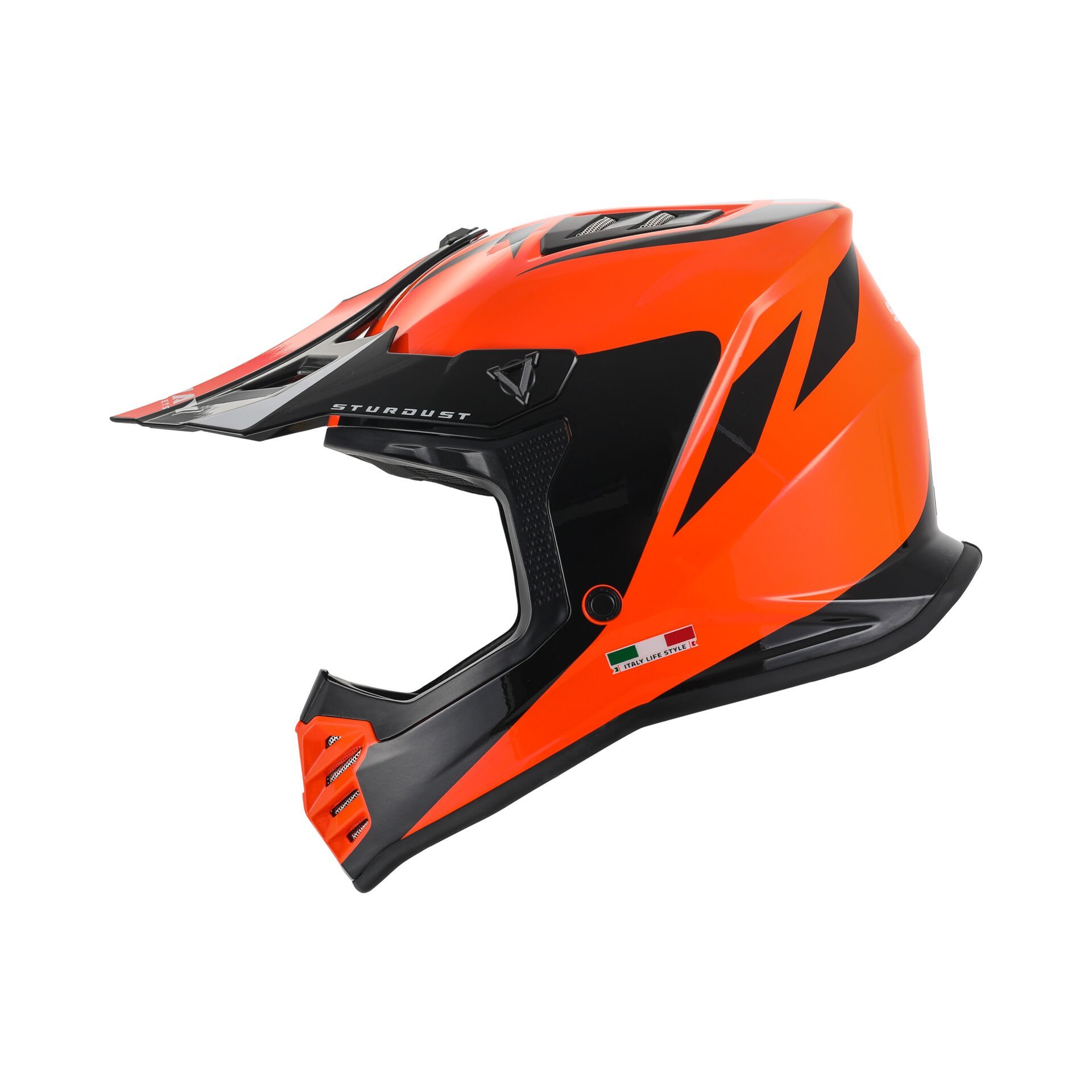 Sway SW-618 Çocuk Cross Full Face Kask YL Beden 51-52cm Turuncu Siyah
