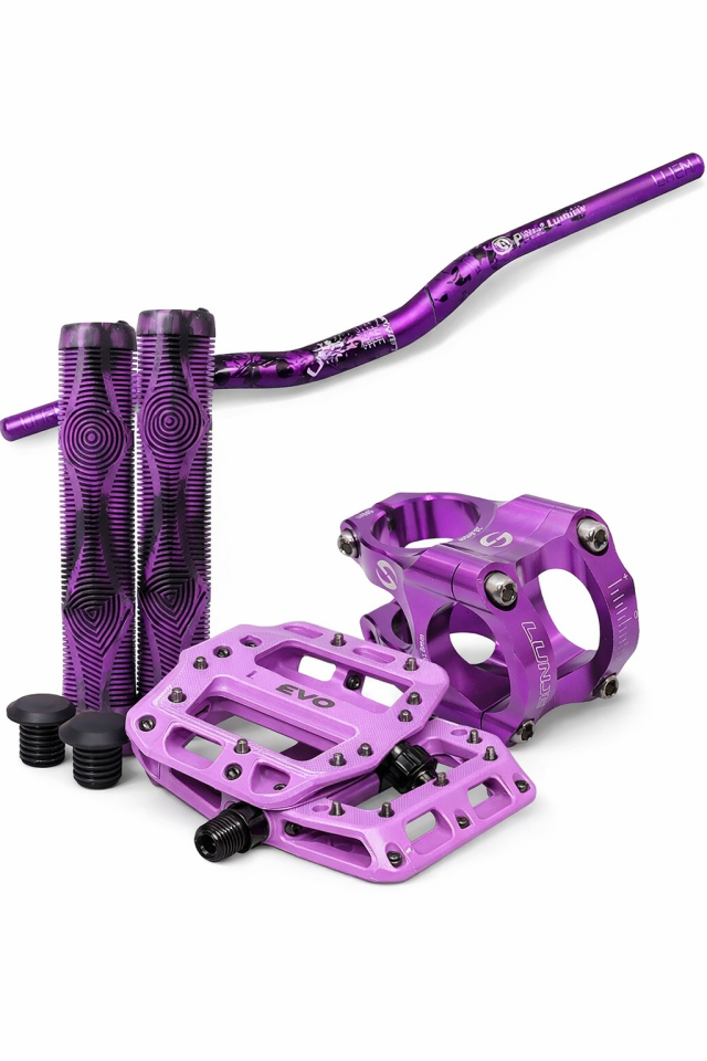 MOR RENK BİSİKLET MODİFİYE SETİ LUNJE GİDON & GİDON BOĞAZI EVO PEDAL