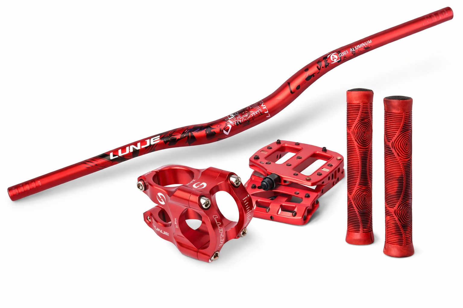 KIRMIZI RENK BİSİKLET MODİFİYE SETİ LUNJE GİDON & GİDON BOĞAZI EVO PEDAL